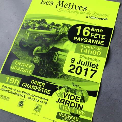 Affiche metives fluo jaune